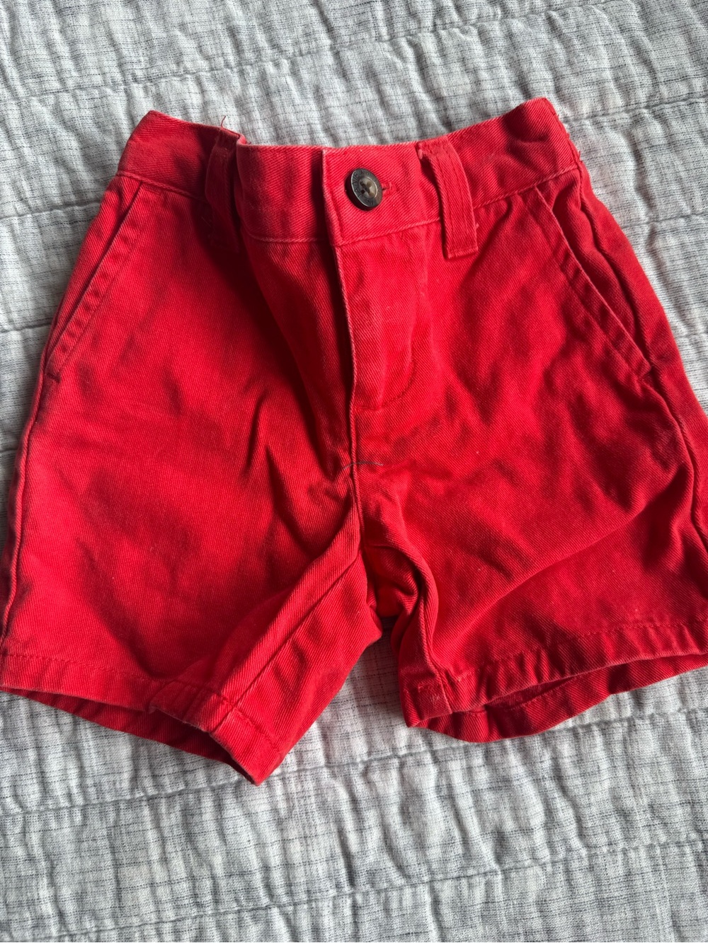Janie and Jack Bright Red Cotton Shorts